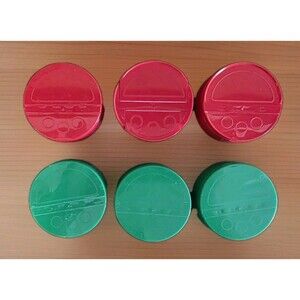 6 Parmesan Cheese Container Lids For Jars Or Craft Supplies Organize LIDS ONLY